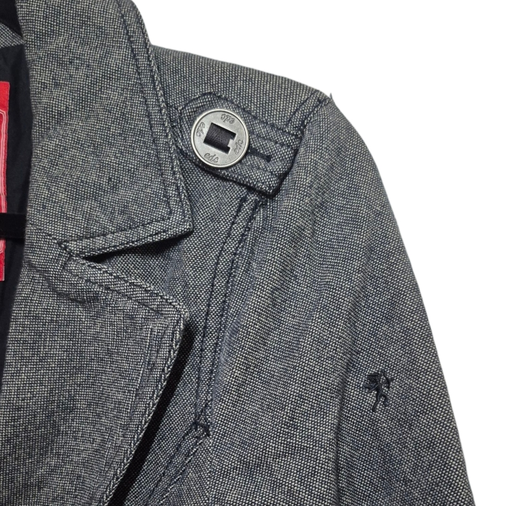 "Vintage Esprit" 100% cotton EDC  Charcol Grey Jean Jacket NWOT - Picture 5 of 8